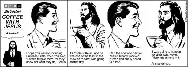 Coffee with Jesus: a hand in it